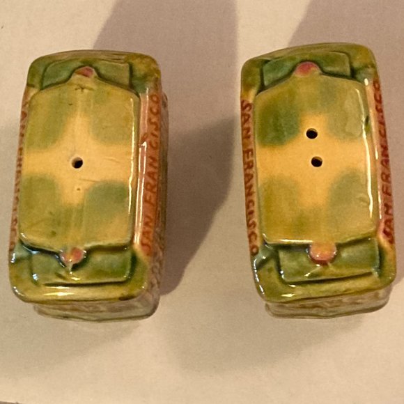 VTG 1960 San Francisco Cable Car/Trolley Car Salt& Pepper Shakers-SNCO IMP Japan - Picture 3 of 7